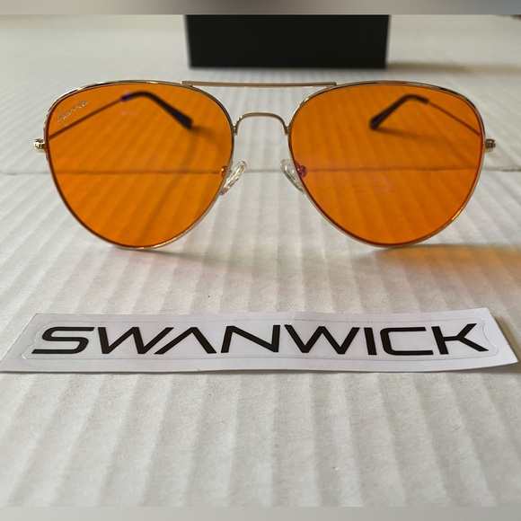 Swanwick Large Aviator Glasses Night Blue Light Blocking - Picture 12 of 16